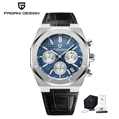 Pagani Design 2025 New Vk63 Fashionable Men\'s Quartz Chronograph Luxury Sapphire Stainless Steel Waterproof Sport 20Bar Luminou