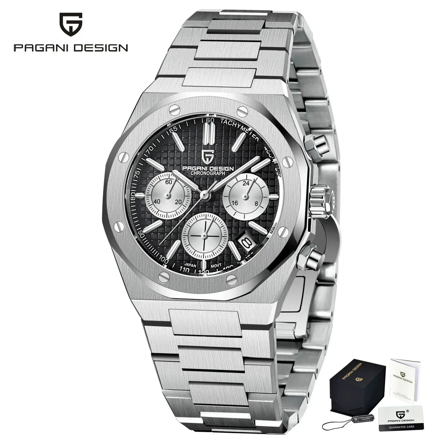 Pagani Design 2025 New Vk63 Fashionable Men\'s Quartz Chronograph Luxury Sapphire Stainless Steel Waterproof Sport 20Bar Luminou