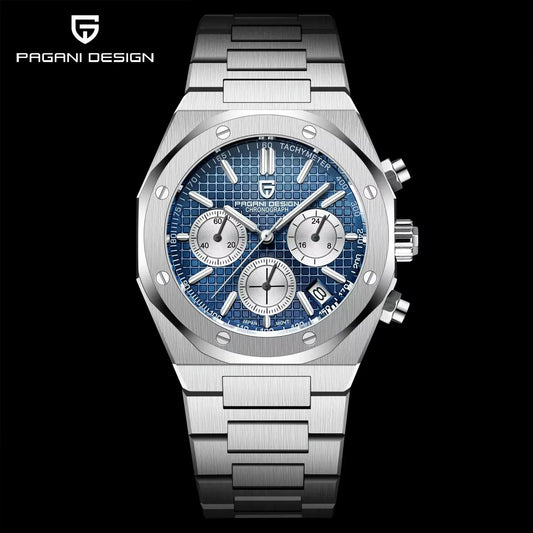 Pagani Design 2025 New Vk63 Fashionable Men\'s Quartz Chronograph Luxury Sapphire Stainless Steel Waterproof Sport 20Bar Luminou