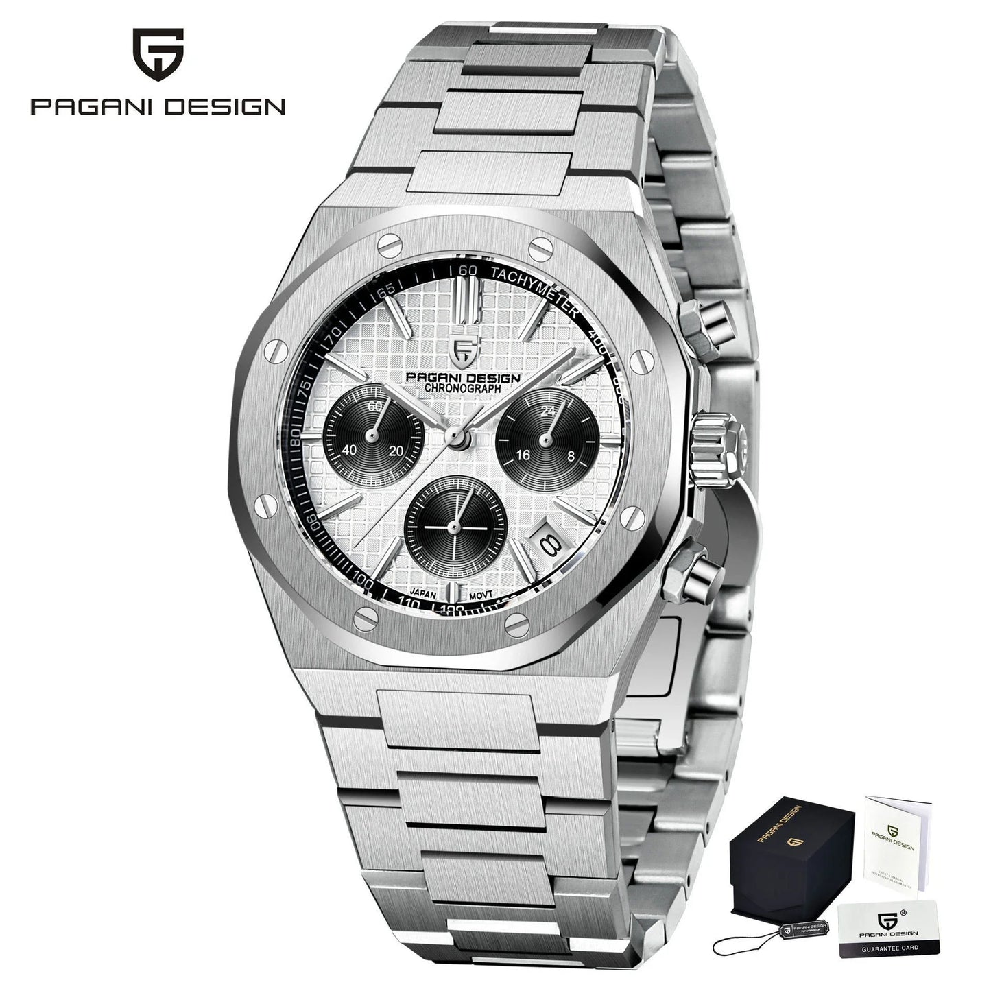 Pagani Design 2025 New Vk63 Fashionable Men\'s Quartz Chronograph Luxury Sapphire Stainless Steel Waterproof Sport 20Bar Luminou