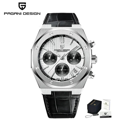 Pagani Design 2025 New Vk63 Fashionable Men\'s Quartz Chronograph Luxury Sapphire Stainless Steel Waterproof Sport 20Bar Luminou